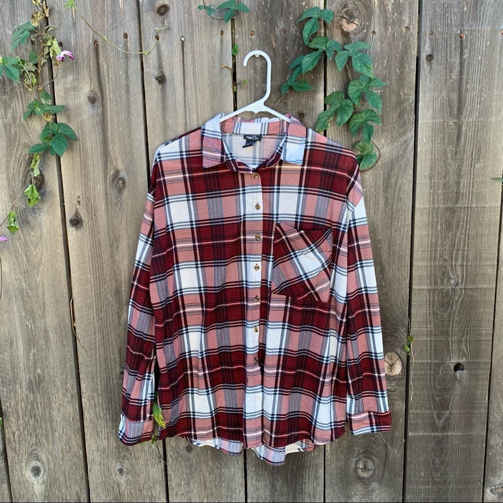 Rue21 Plaid Long Sleeve Top